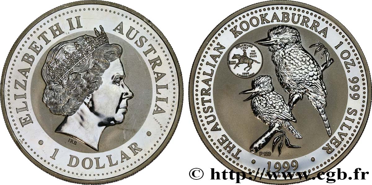 AUSTRALIA 1 Dollar Proof Kookaburra 1999  SC 