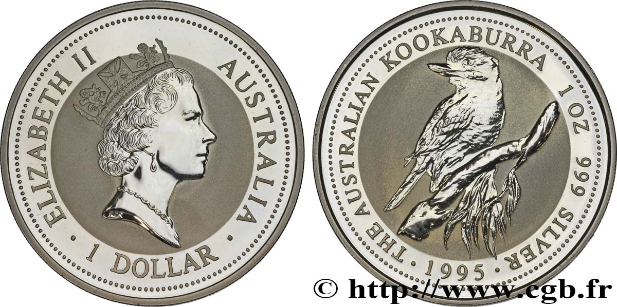 AUSTRALIA 1 Dollar kookaburra Proof  1995 Perth MS 