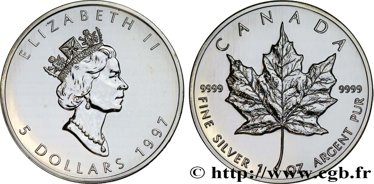 CANADA 5 Dollars (1 once) 1997  MS 