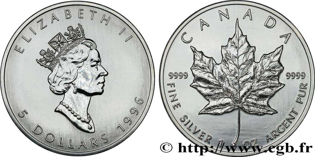CANADA 5 Dollars (1 once) Proof 1996  MS 