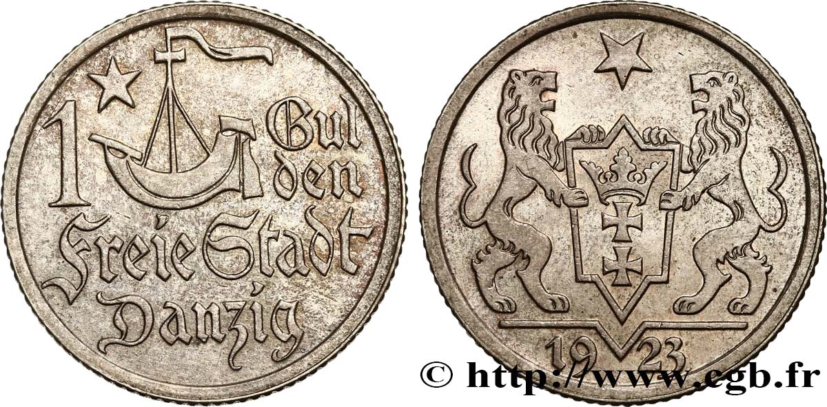 DANTZIG - VILLE LIBRE DE DANTZIG 1 Gulden 1923  SUP 