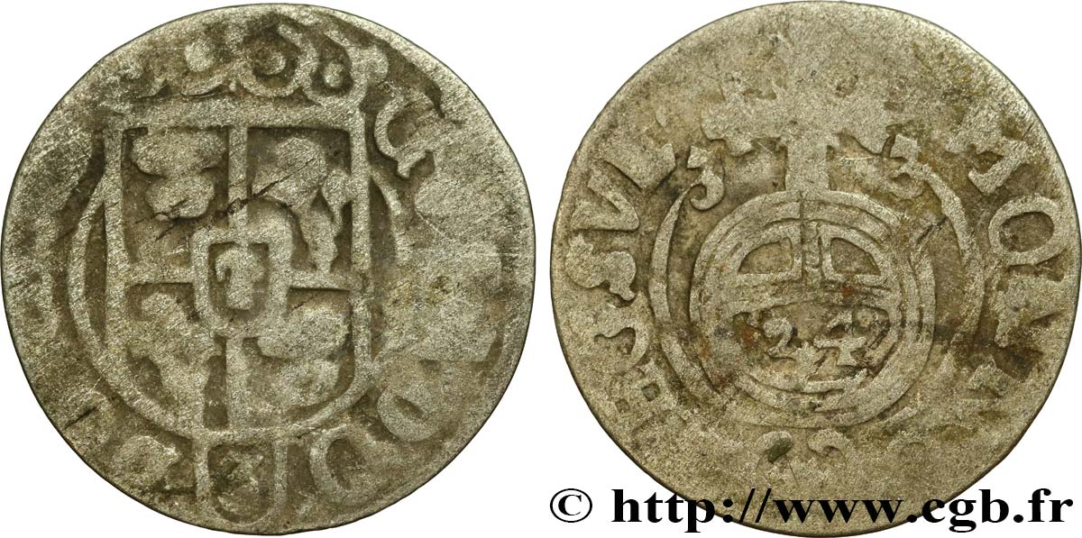 LIVONIA SVEDESE 1/24 Thaler au nom de Gustave II Adolphe  1633  MB 