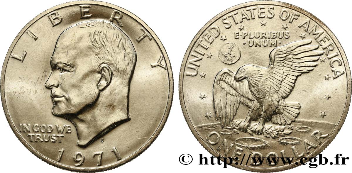 ÉTATS-UNIS D AMÉRIQUE 1 Dollar Eisenhower 1971 San Francisco - S SPL 