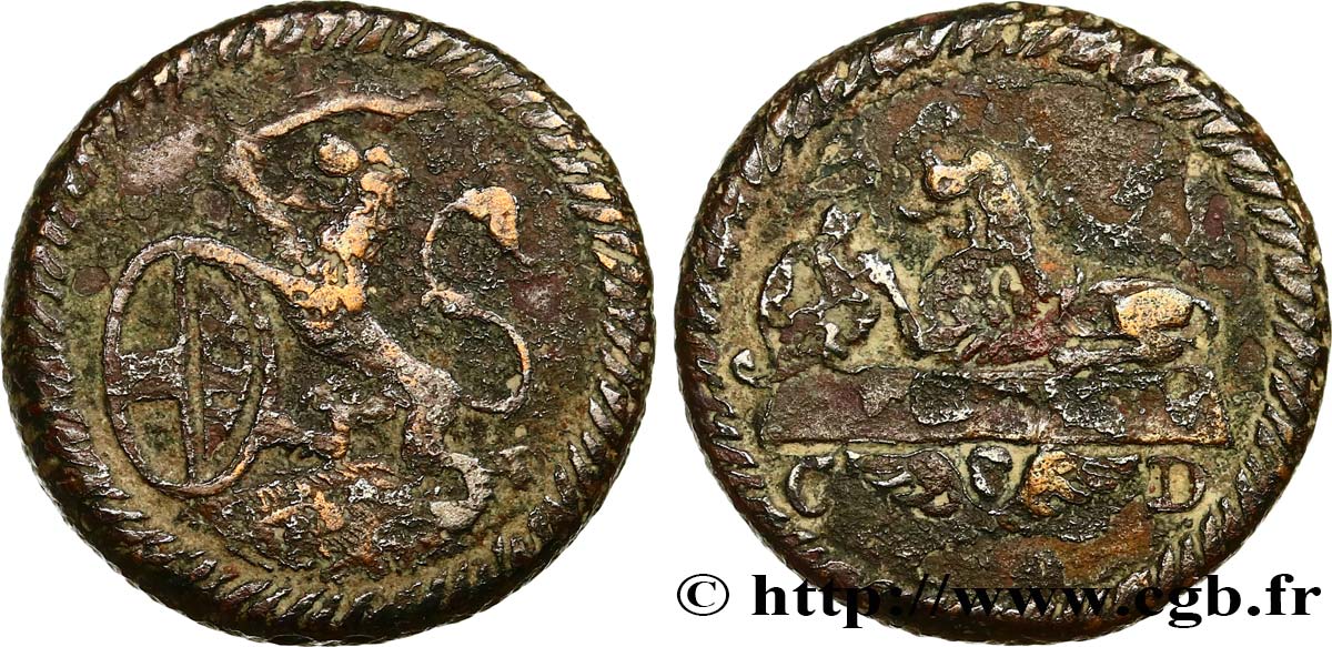 SPANISH NETHERLANDS - MONETARY WEIGHT Poids monétaire pour le Lion d’or de Philippe IV n.d.  VF 