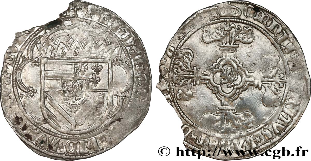 SPANISH NETHERLANDS - COUNTY OF FLANDERS - PHILIP THE HANDSOME OR THE FAIR Double patard n.d. Anvers XF 