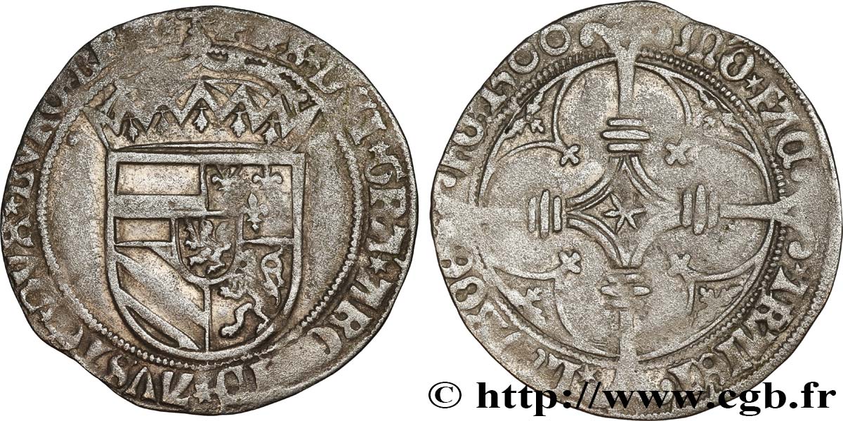 SPANISH LOW COUNTRIES - COUNTY OF FLANDRE - PHILIPPE LE BEAU Double patard 1500 Maastricht fSS 