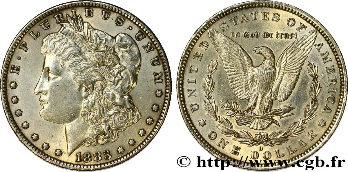 ÉTATS-UNIS D&nbsp;AMÉRIQUE 1 Dollar Morgan 1883 Nouvelle-Orléans TTB+/SUP 