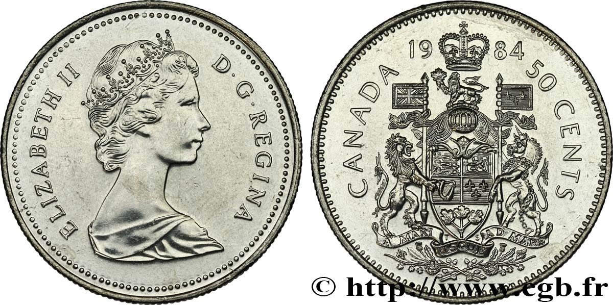 CANADA 50 Cents Elisabeth II 1984  MS 