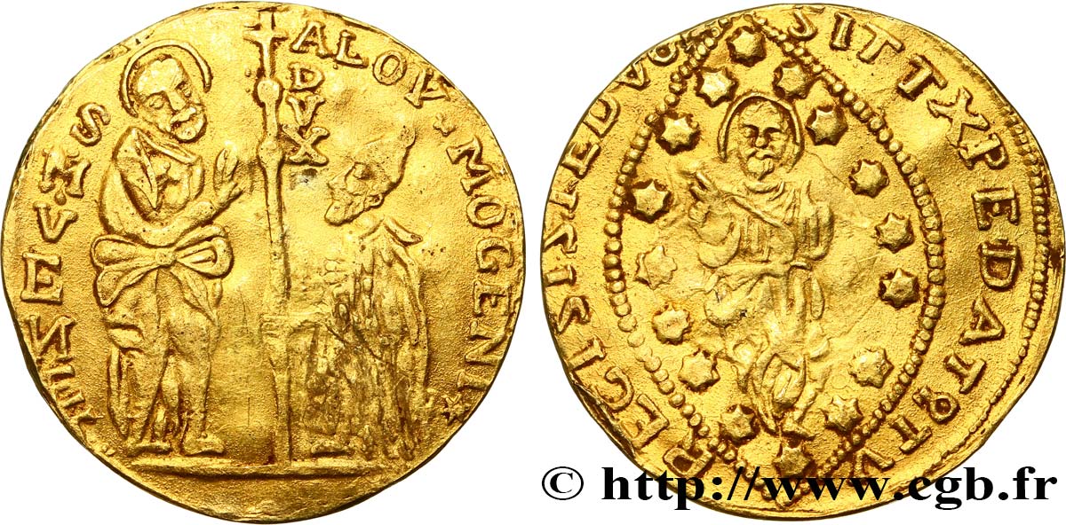 IITALIA - VENECIA - ALVISE II MOCENIGO (112° dux) 2 Sequin ou zecchino - Imitation moderne n.d.  MBC 