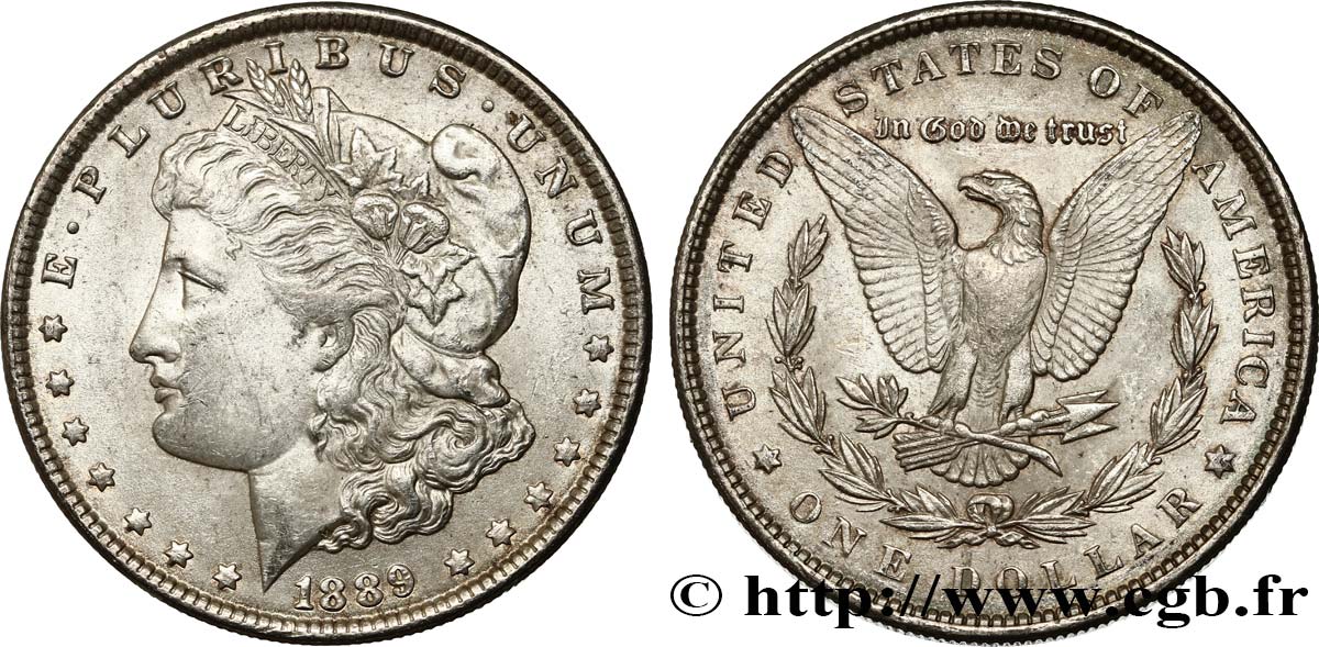 ÉTATS-UNIS D AMÉRIQUE 1 Dollar Morgan 1889 Philadelphie TTB+/SUP 