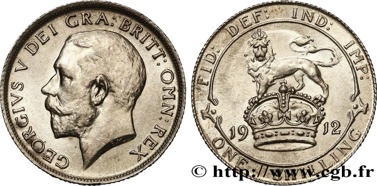 ROYAUME-UNI 1 Shilling Georges V 1912  SPL 