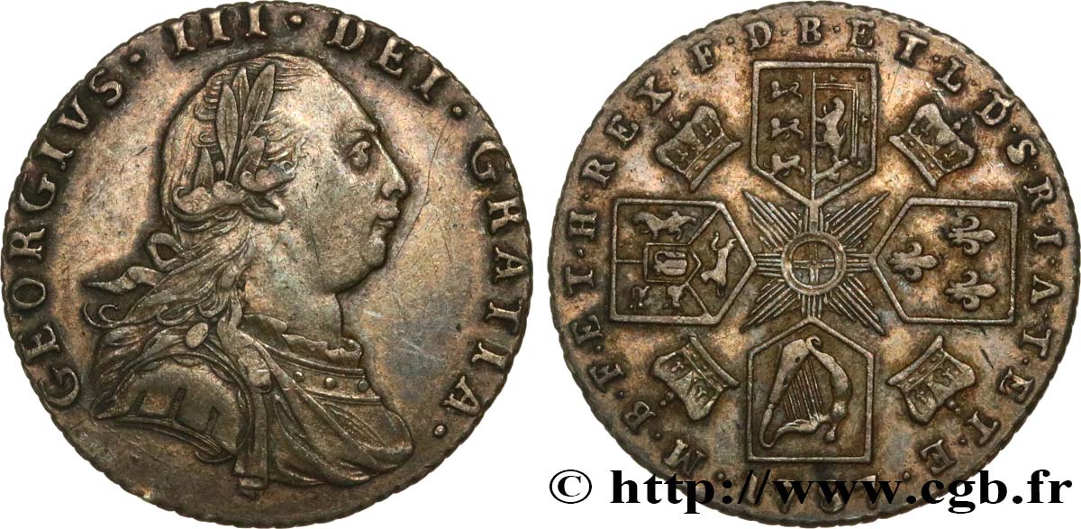 UNITED KINGDOM 6 Pence Georges III 1787  XF 