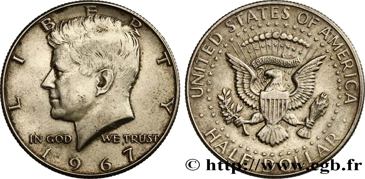 STATI UNITI D AMERICA 1/2 Dollar Kennedy 1967 Philadelphie SPL 