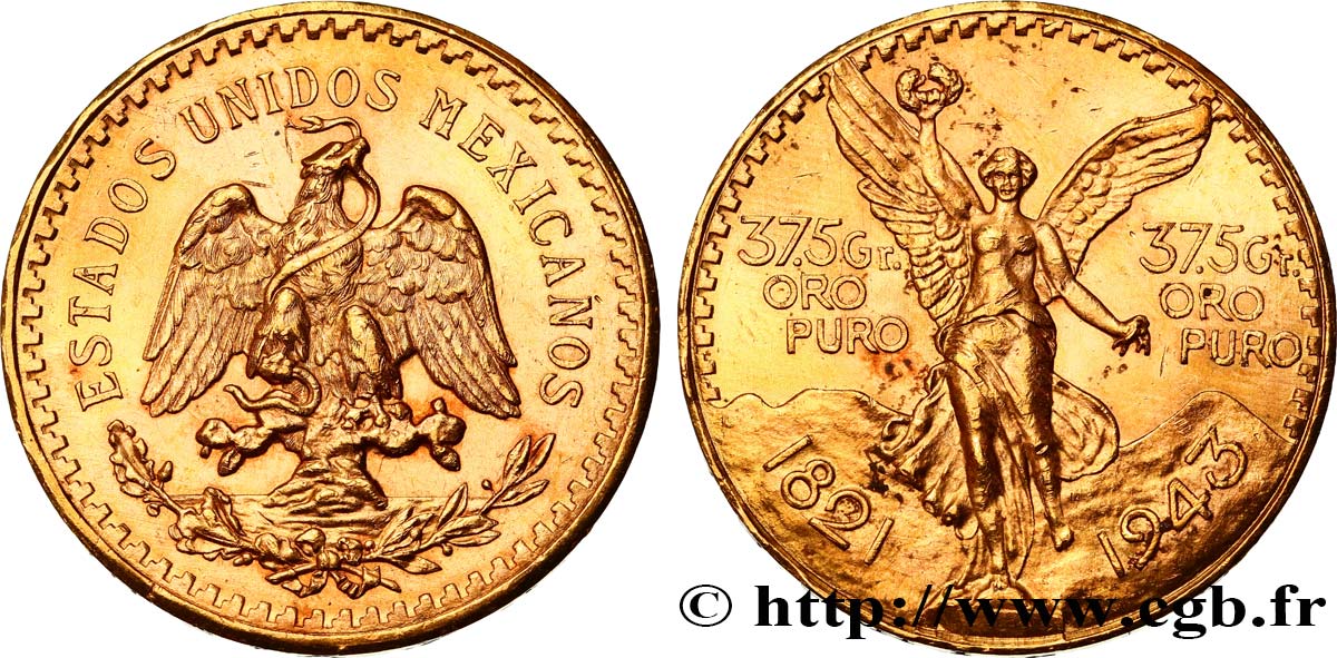 MEXIKO 50 Pesos or 1943 Mexico VZ 