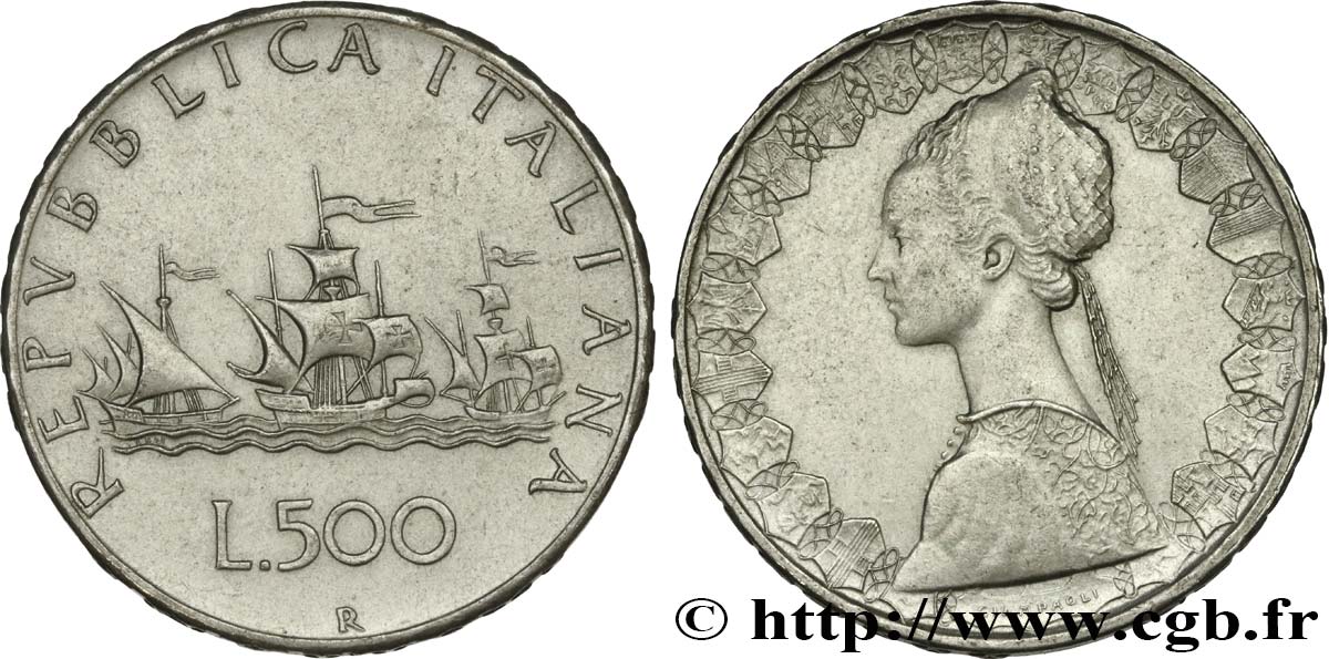 Italie - 500 lires Caravelle 1960 - argent 835 (Gebraucht) in La Sarraz