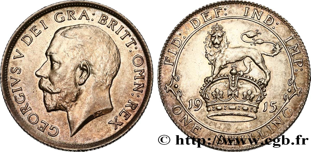ROYAUME-UNI 1 Shilling Georges V 1915  SPL 