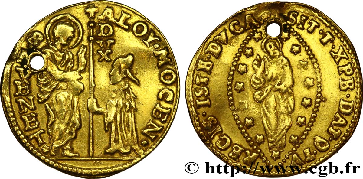 ITALIA - VENECIA - ALVISE I MOCENIGO (85° dux) Zecchino (Sequin) n.d. Venise BC+ 