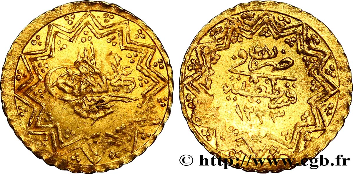 TURQUíA 1/4 New Altin Mahmud II AH 1223, An 28 1836 Constantinople EBC 