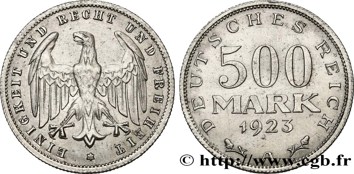 ALLEMAGNE 500 Mark aigle 1923 Berlin SUP 