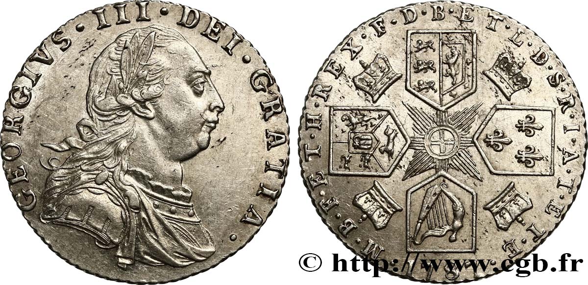 REINO UNIDO 6 Pence Georges III 1787  SC 
