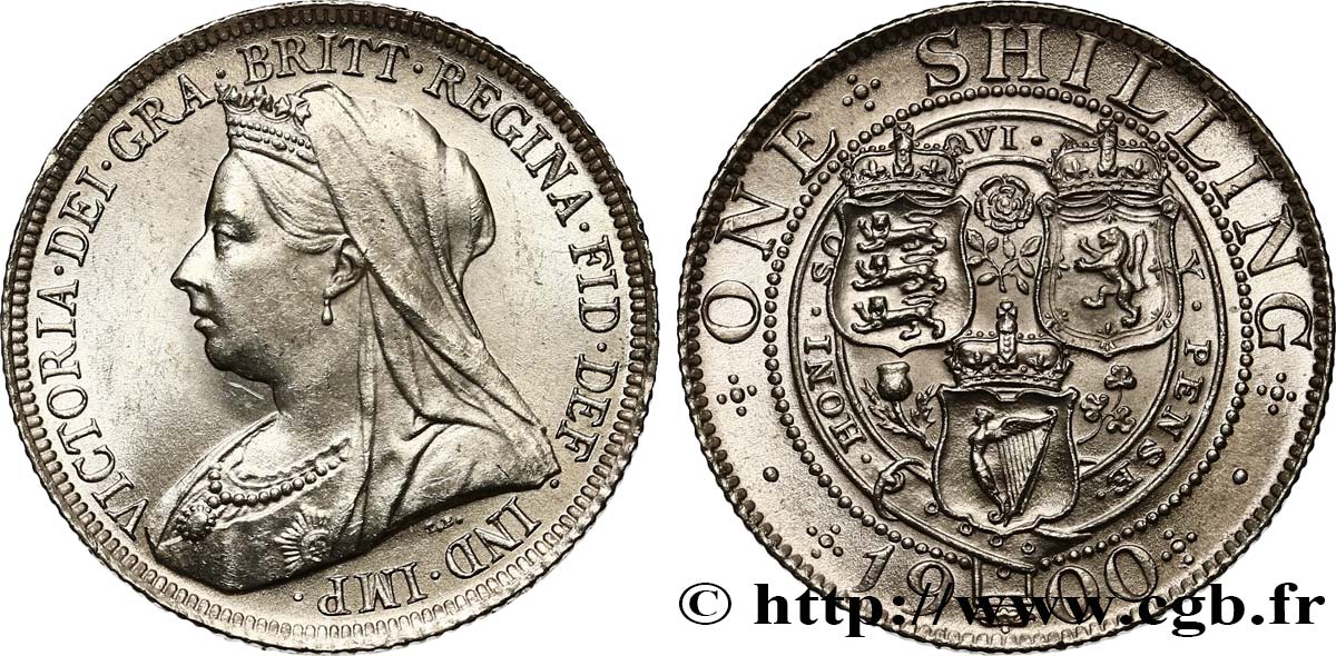 UNITED KINGDOM 1 Shilling Victoria “Old Head” 1900  MS 