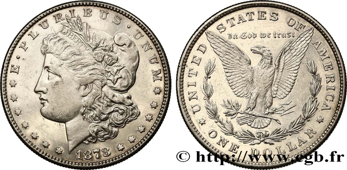 ÉTATS-UNIS D&nbsp;AMÉRIQUE 1 Dollar Morgan 1878 Philadelphie SPL 