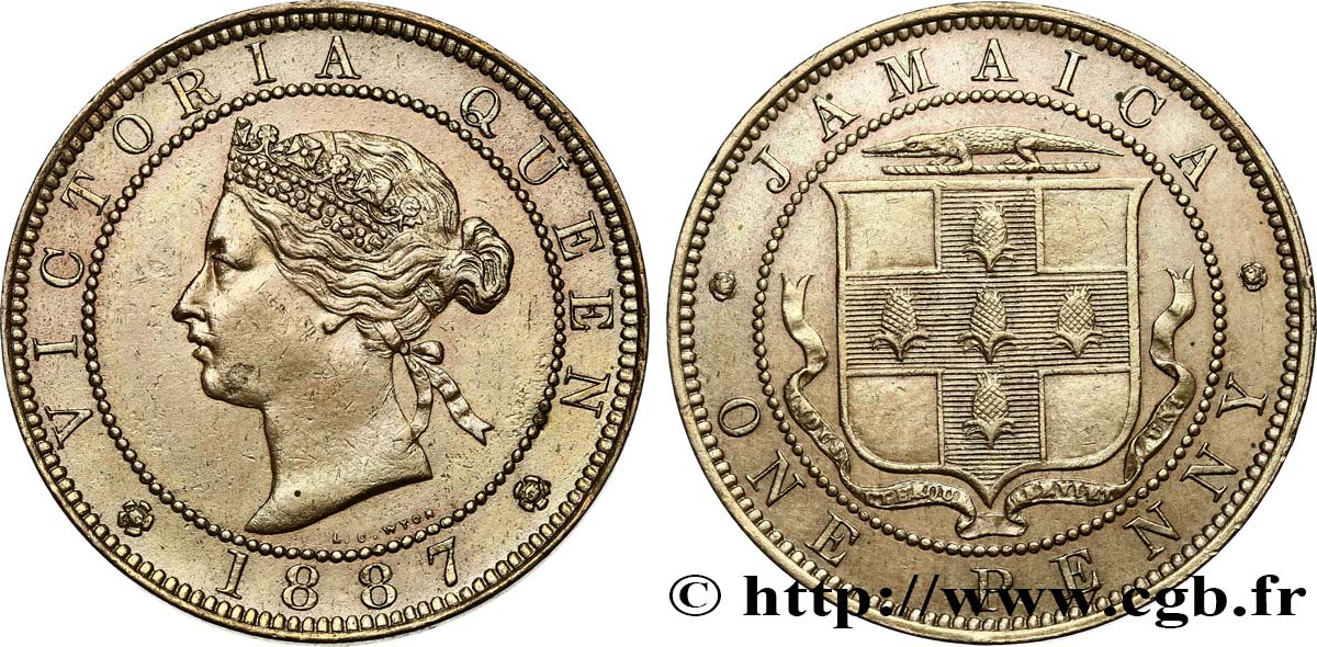 JAMAIKA 1 Penny Victoria 1887  fST 