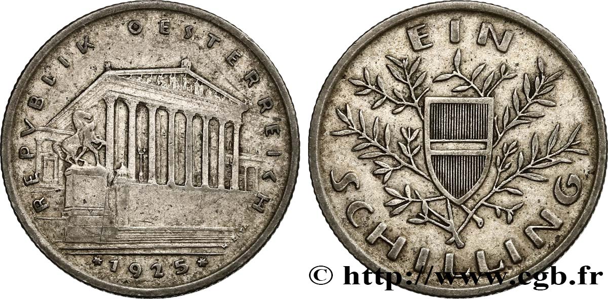 AUSTRIA 1 Schilling parlement de Vienne 1925  XF 