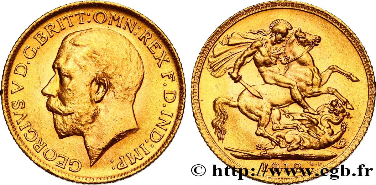 INVESTMENT GOLD 1 Souverain Georges V 1911-1936  EBC 