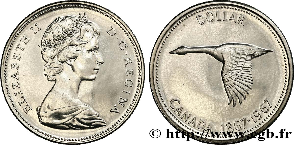 CANADA 1 Dollar centenaire de la Confédération 1967  SPL 