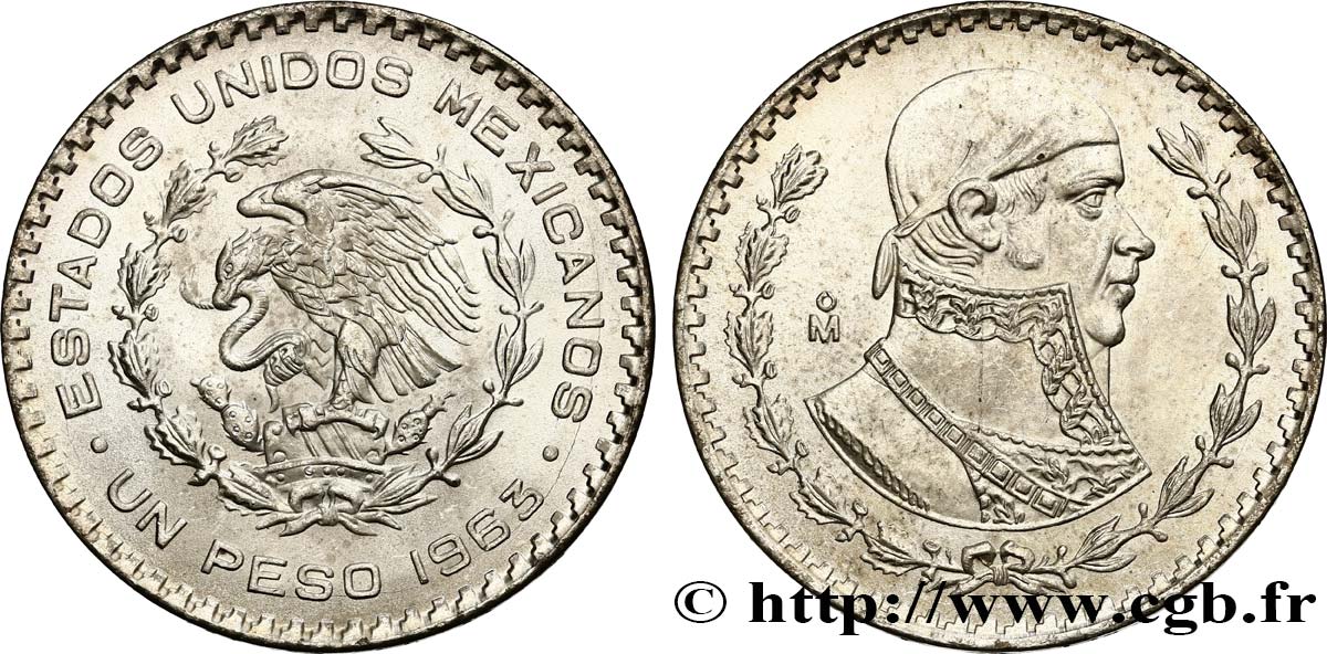 MEXIQUE 1 Peso Jose Morelos y Pavon 1963 Mexico SPL 