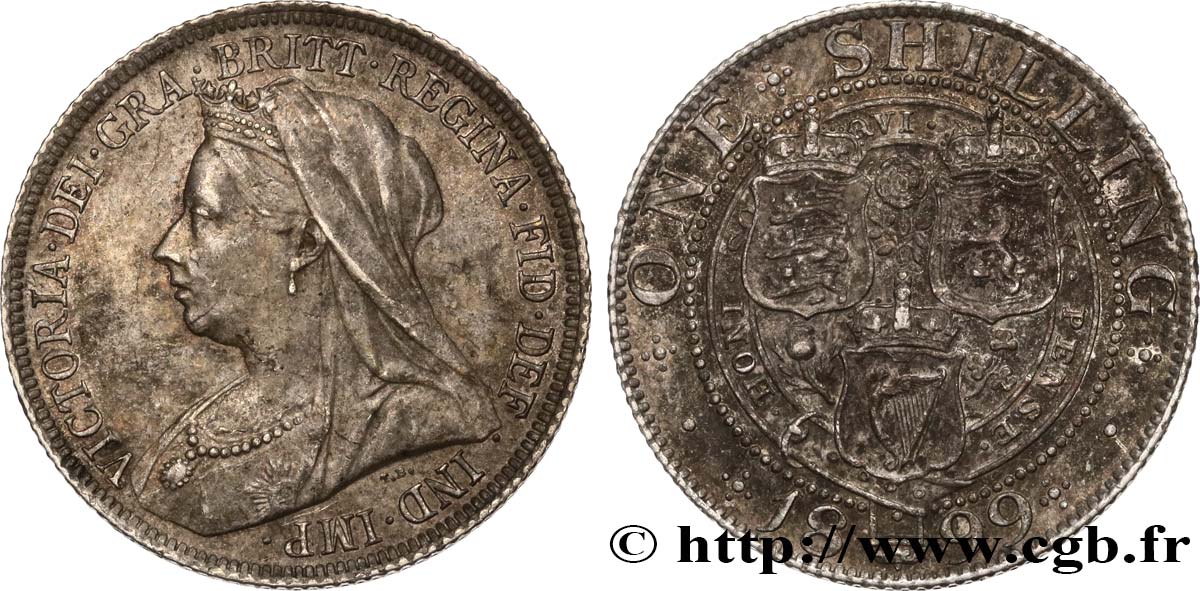 UNITED KINGDOM 1 Shilling Victoria “Old Head” 1899  AU 