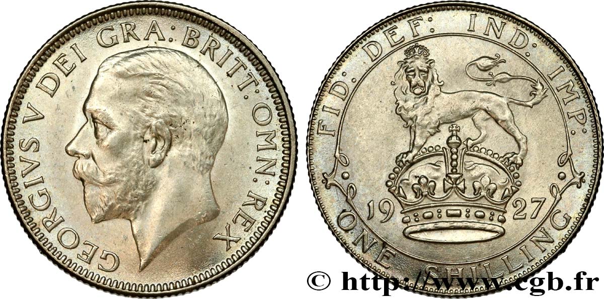 REGNO UNITO 1 Shilling Georges V 1927 Londres MS 