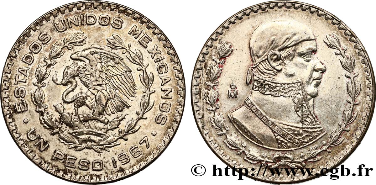 MEXIQUE 1 Peso Jose Morelos y Pavon 1967 Mexico SUP 