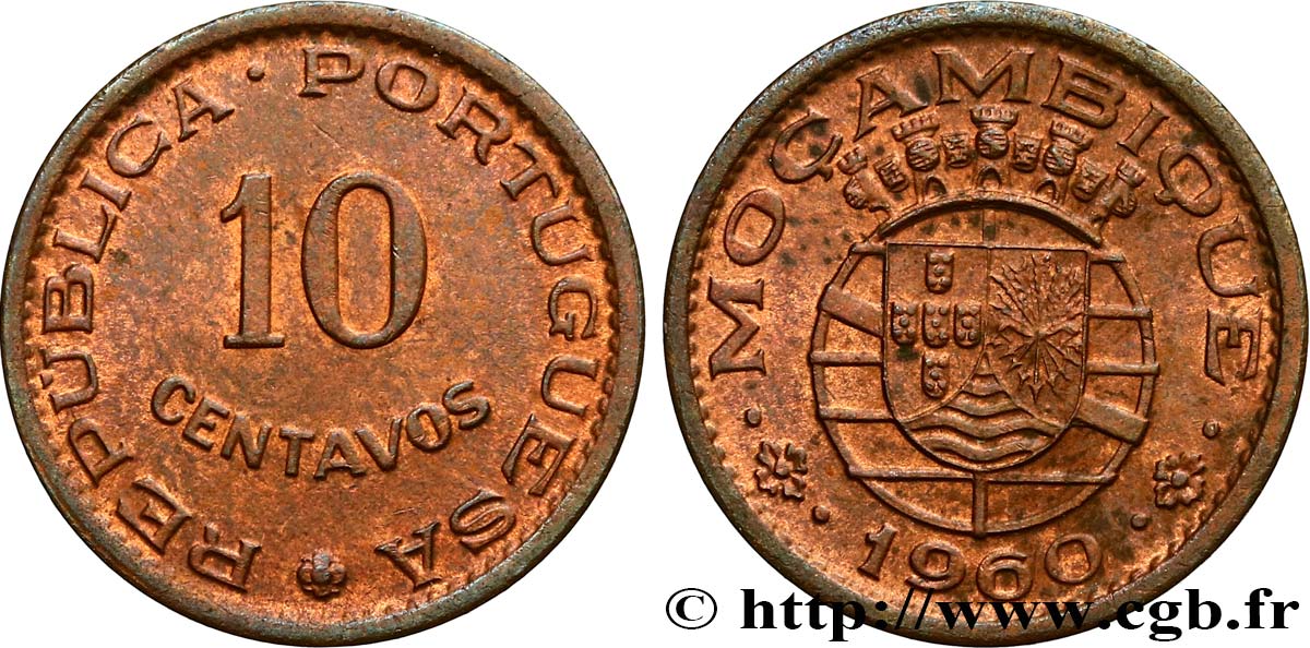 MOZAMBIQUE 10 Centavos colonie portugaise du Mozambique 1960  EBC 