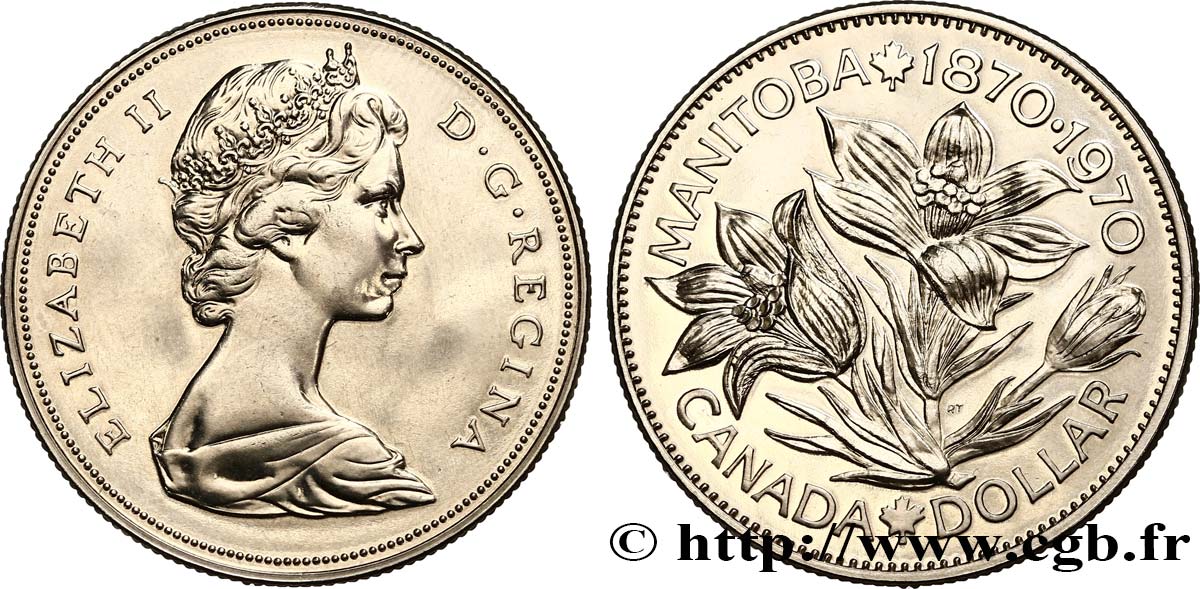 KANADA 1 Dollar Manitoba Elisabeth II 1970  fST 
