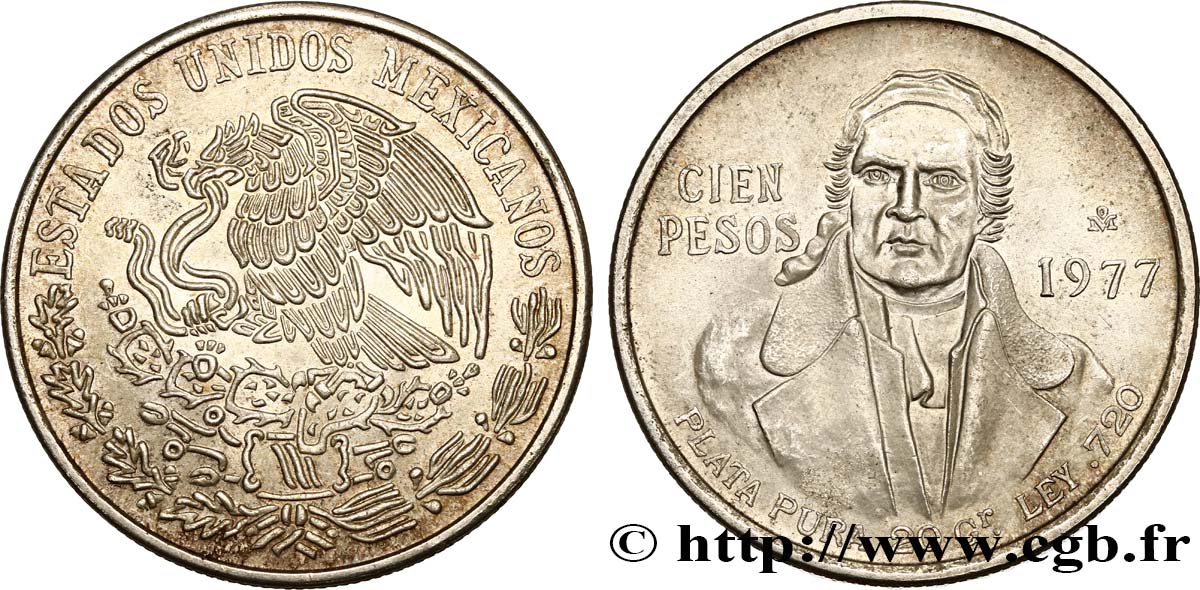 MÉXICO 100 Pesos 1977 Mexico SC 