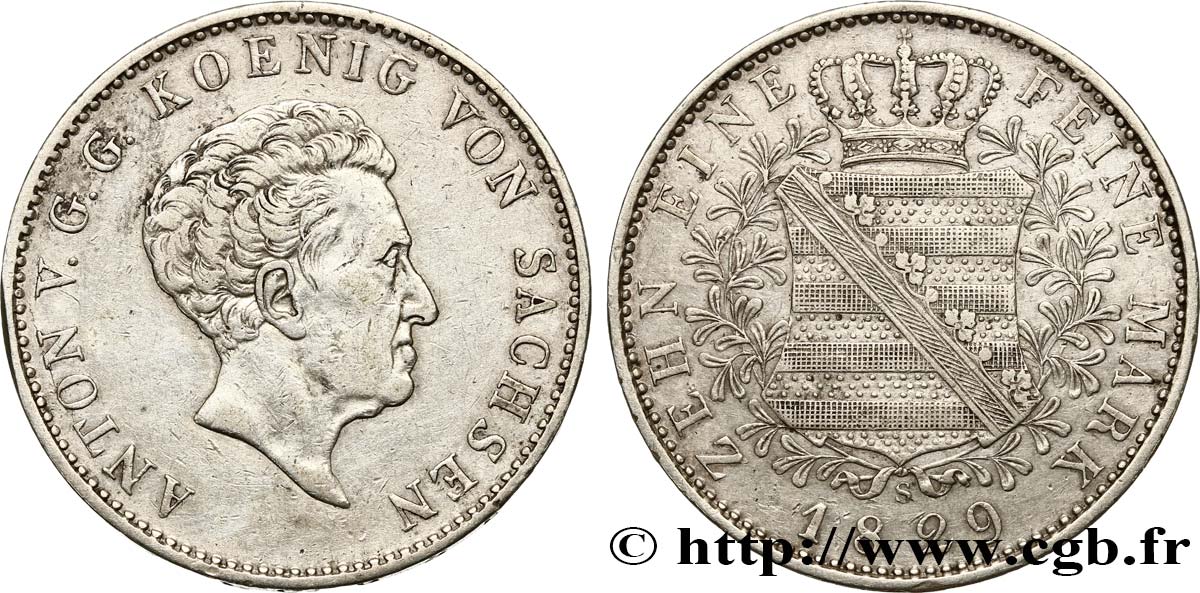 ALLEMAGNE - SAXE 1 Thaler Antoine 1829 Leipzig TTB 