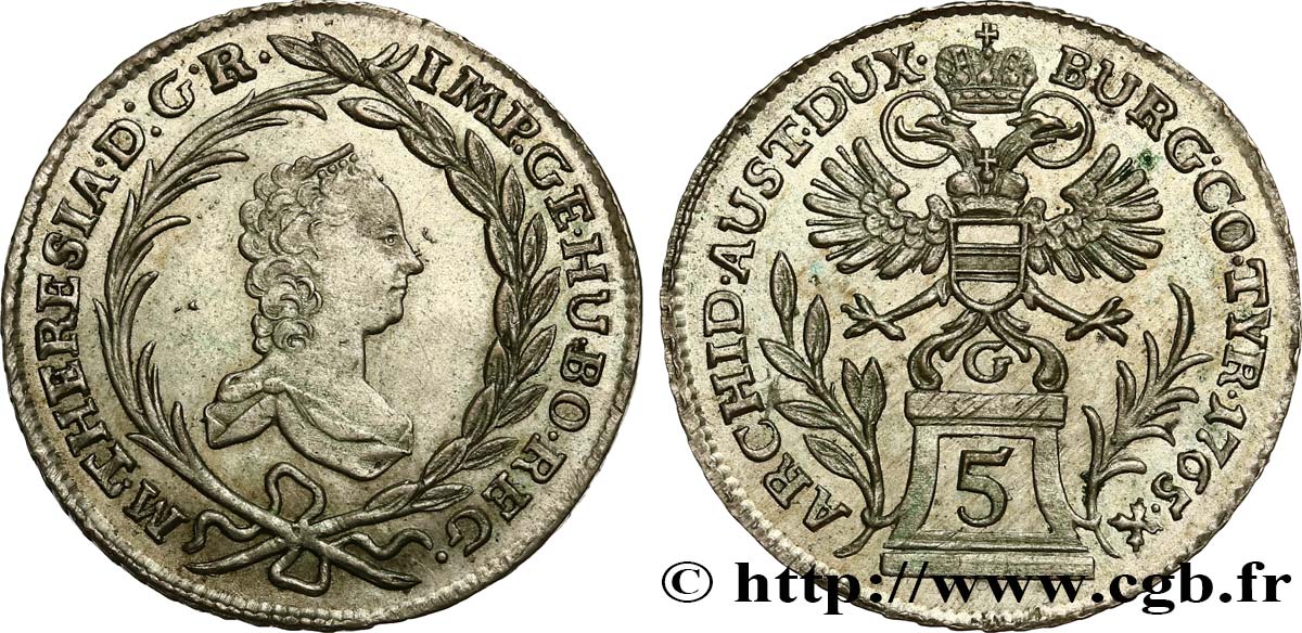 AUTRICHE 5 Kreuzer Marie-Thérèse 1765  SPL 