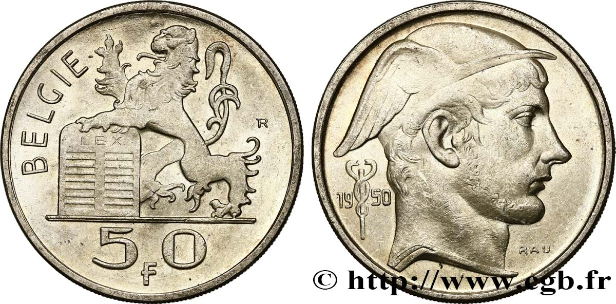 BELGIQUE 50 Francs légende flamande 1950  SUP 