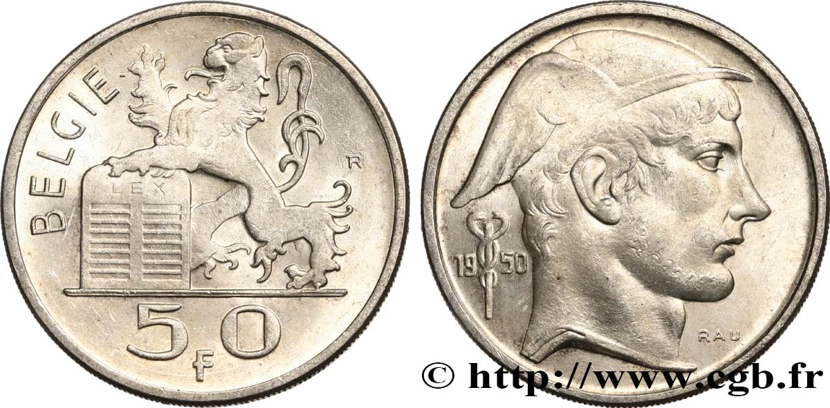 BELGIQUE 50 Francs légende flamande 1950  SUP 
