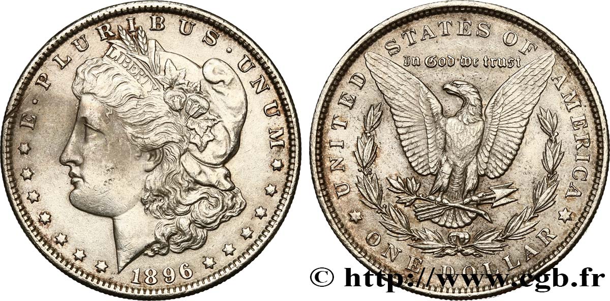 ESTADOS UNIDOS DE AMÉRICA 1 Dollar Morgan 1896 Philadelphie EBC 