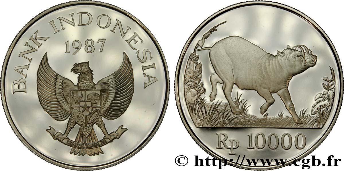 INDONÉSIE 10000 Rupiah Proof 1987  SPL 