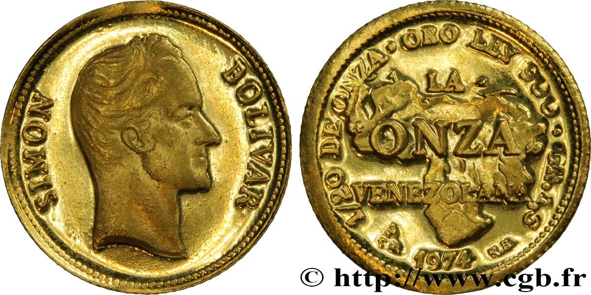 VENEZUELA 1/20 Once 1974  MS 