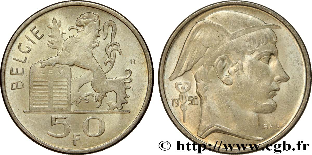 BELGIQUE 50 Francs légende flamande 1950  SUP 