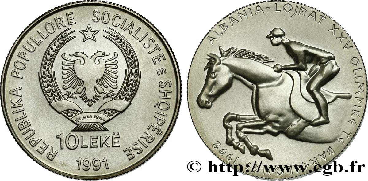 ALBANIA 10 Leke Jo de 1992 1991  SC 