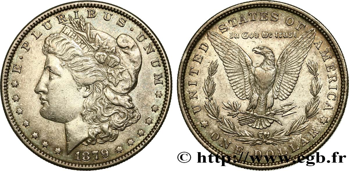 ESTADOS UNIDOS DE AMÉRICA 1 Dollar type Morgan 1879 Philadelphie MBC+ 