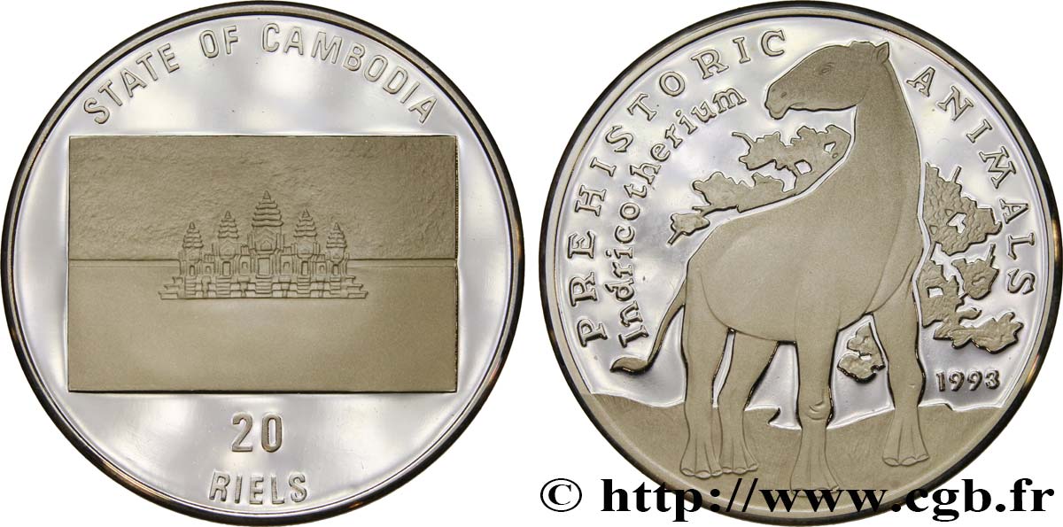 CAMBOYA 20 Riels Indricotherium 1993  SC 