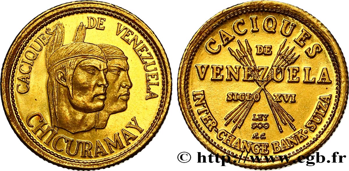 VENEZUELA Médaille en or Chicuramay 1962  fST 