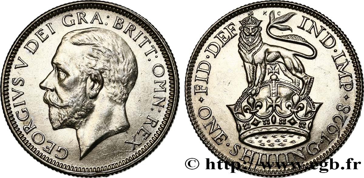 ROYAUME-UNI 1 Shilling Georges V 1928 Londres SUP 
